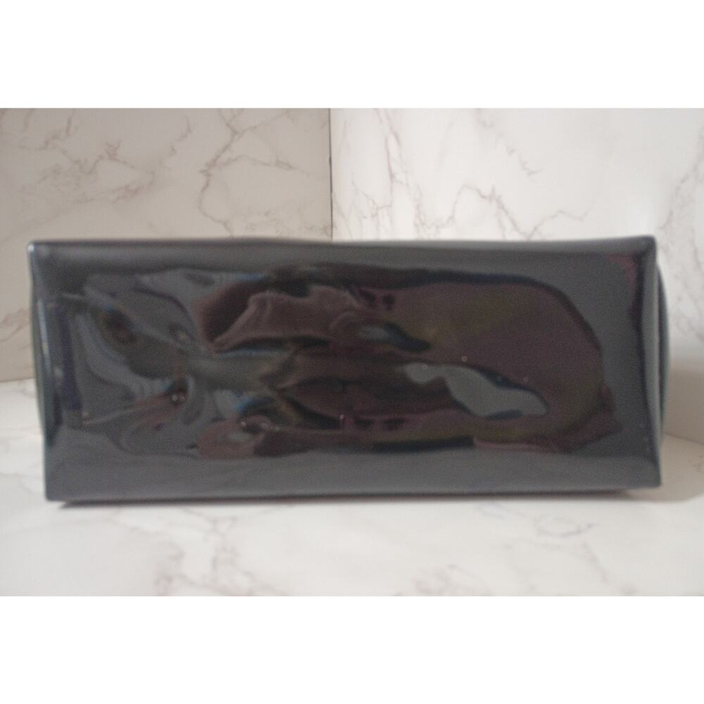 Ted Baker Black Patent Bag with Pink Bow - Picture 5 of 7